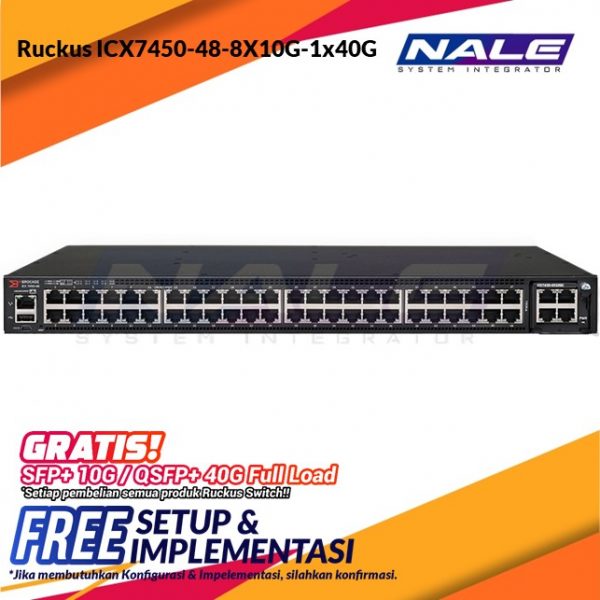 Ruckus Compact Switch 48-Port (ICX7450-48-8X10G-1x40G)