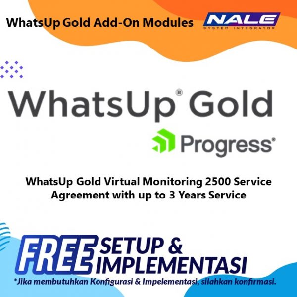 WhatsUp Gold Virtual Monitoring 2500 Service Agreement with up to 3 Years Service