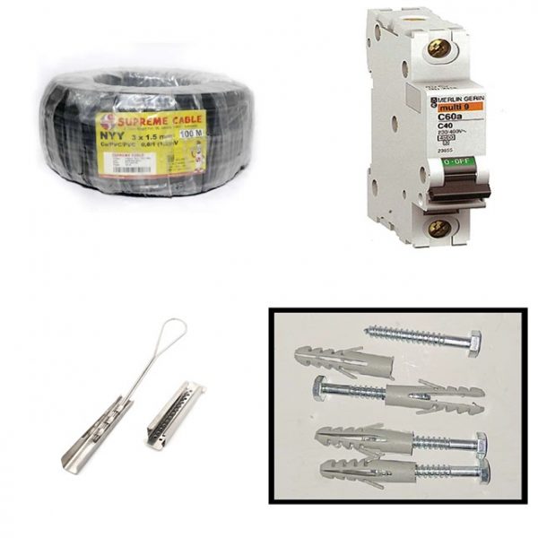 Wiring Power Electrical 3000 Watt Outdoor Cable NYFGBY 2 x 1.5mm ( For Wallmount / Monopole )