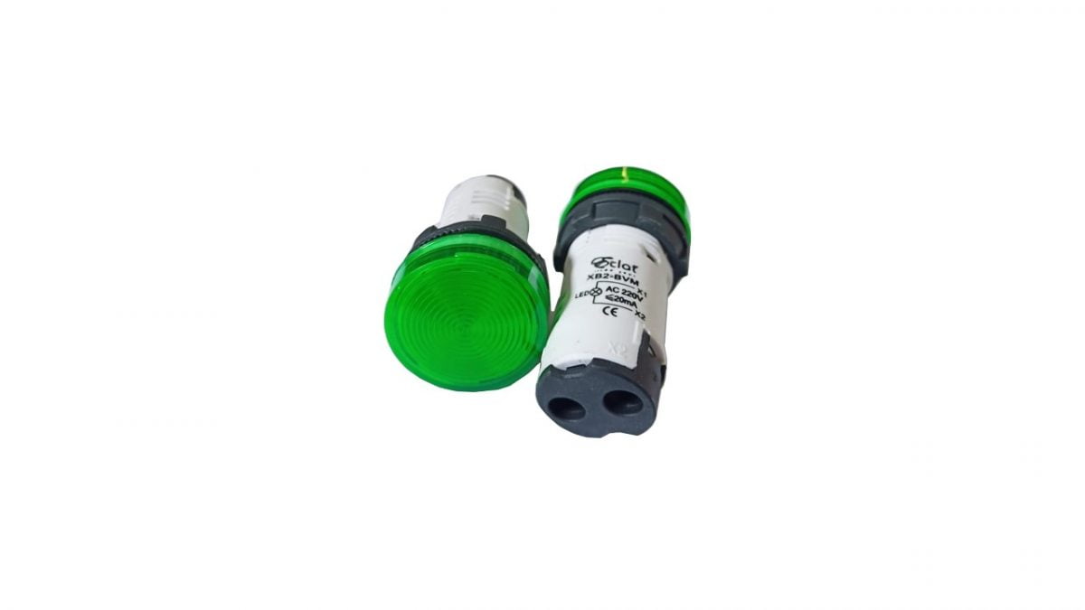 HIPPO PILOT LAMP LED 22MM 220V AC PANEL LED GREEN INDICATOR 22MM - Gambar 1